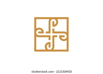 Music Monoline Symbol Logo Vector