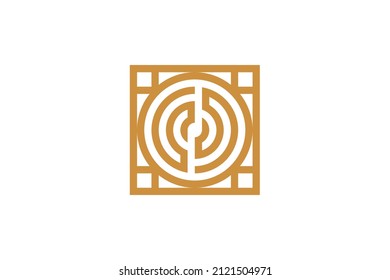 Music Monoline Symbol Logo Vector