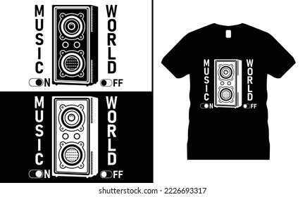 Music Motivational T-shirt Design vector. Use for T-Shirt, mugs, stickers, etc. svg