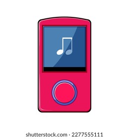 music mp3 player cartoon. music mp3 player sign. isolated symbol vector illustration