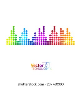 Music multicolored equalizer
