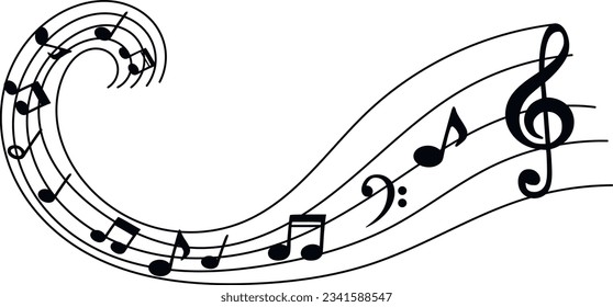 Music. Musical notes. vector graphics