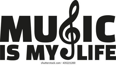 Music is my life with clef