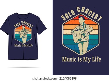 Music is my life silhouette t shirt design
