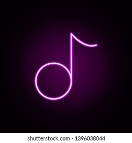 music neon icon. Elements of Minimal universal theme set. Simple icon for websites, web design, mobile app, info graphics