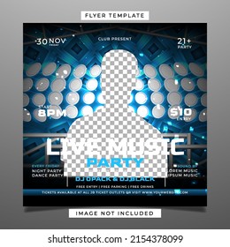 Music night club party flyer template