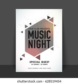 Music Night Flyer, Template Or Banner Design.