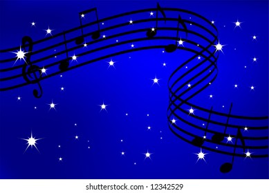 Music of the Night vector is hand drawn original artwork.