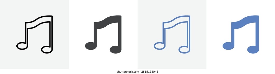 music node icon vector set use for web ui or app