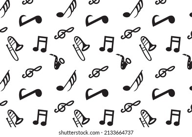 
Music Nodes Seamless All Over Print T-Shirt Print Design Vector Illustration 