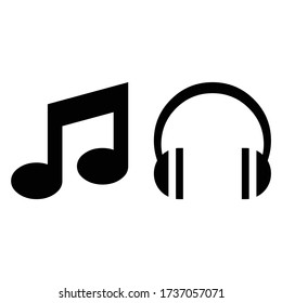 Music, Not Icon for mobile apps, web design, blog or anythink