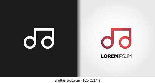 music not logo template set vector