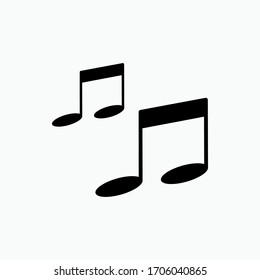 Music Notation Icon. Entertainment Label, Song. Singing Symbol. Applied for Design, Presentation, Website or Apps Elements - Vector.   
