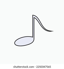 Music Notation Icon. Songwriting Element Symbol.