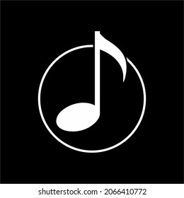 Music Notation Illustration for Icon, Symbol, Art Illustration, Apps, Website, Logo or Graphic Design Element. Vector Illustration