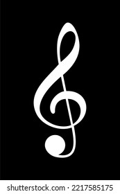 Music Notation Illustration for Icon, Symbol, Art Illustration, Apps, Website, Logo or Graphic Design Element. Vector Illustration