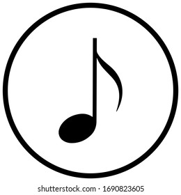 Music notation song icon vector