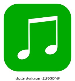 Music note and app icon on white