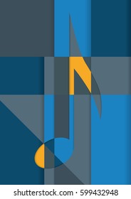 Music Note Art. Vector illustration