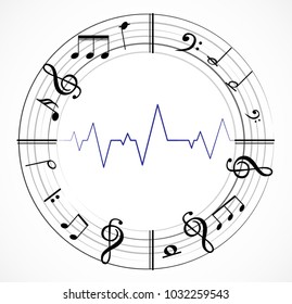 Music note background