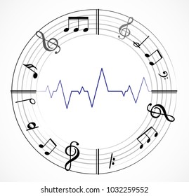 Music note background