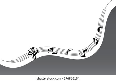 music note with background
