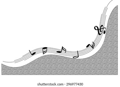 music note with background