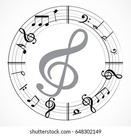 Music note background