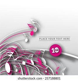 Music Note Background Design, eps10 vector