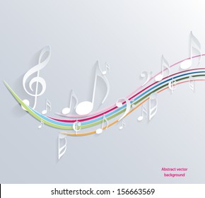 Music note background design. Vector eps10.