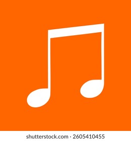 Music note and background as icon