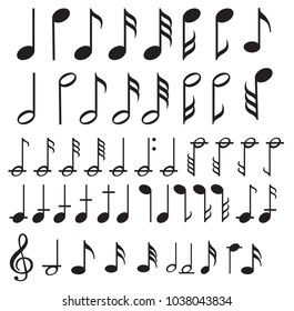 Music note background with music symbol icons