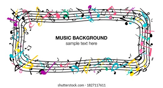 Music note music music background vector illustration pop and cool colorful abstract