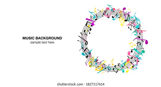 Music note music music background vector illustration pop and cool colorful abstract
