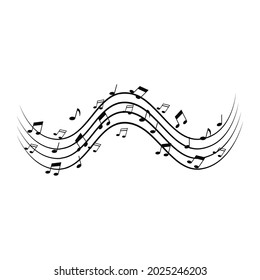Music note background vector png