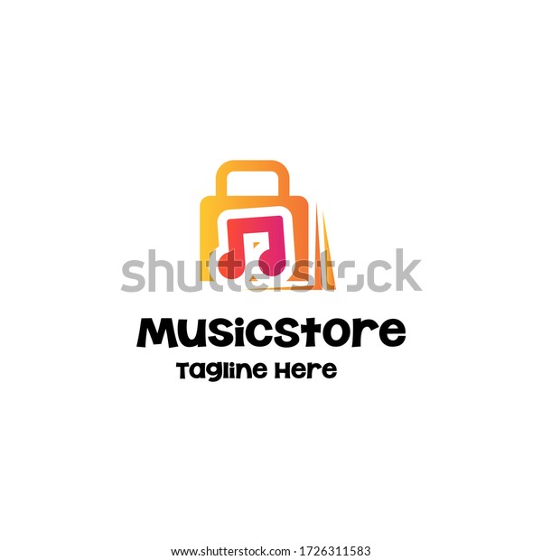 Music Note Bag Store Logo Icon Stock Vector (Royalty Free) 1726311583 ...