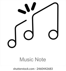 Música Nota y concepto de icono de ritmo