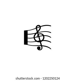 music note black icon