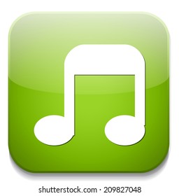 music note button