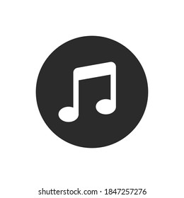 Music note button vector icon