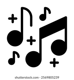 Music Note Carnival festival icon illustration