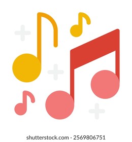 Music Note Carnival festival icon illustration