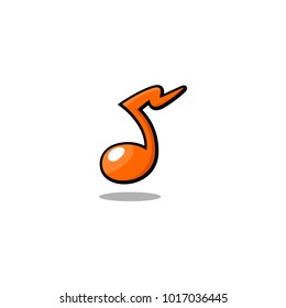 music note  cartoon icon logo vector
