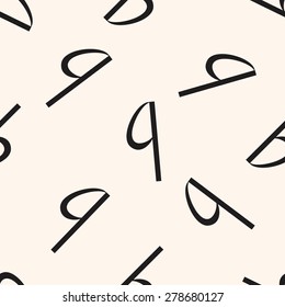 music note, cartoon seamless pattern background