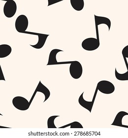 music note, cartoon seamless pattern background