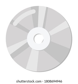 Music note with cd, icon design of music disc in trendy flat style 