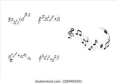 Music Note Chart Design Vector