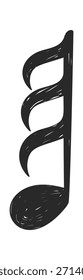 Símbolo criativo de melodia de nota musical