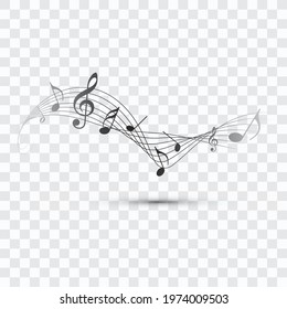 Music note design, check background,   vector illustration design.