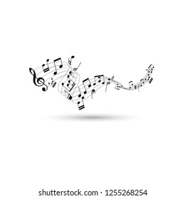 music note design with white background vector illustration design. 